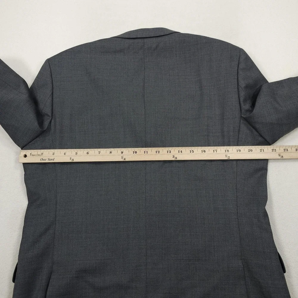 Banana Republic Blazer Mens 42R Gray Slim Fit Marzotto Wool Sport Coat Jacket